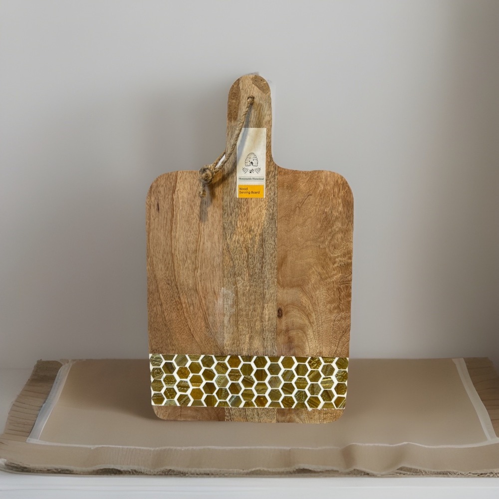 Honeysuckle Homestead 16"x 9.5" Wood Serving‎ Board Handcrafted In India